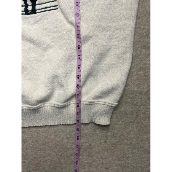 Vintage 90's Court House Square White Knit Crewneck Golf Sweater Men's Size XXL - Picture 9 of 10